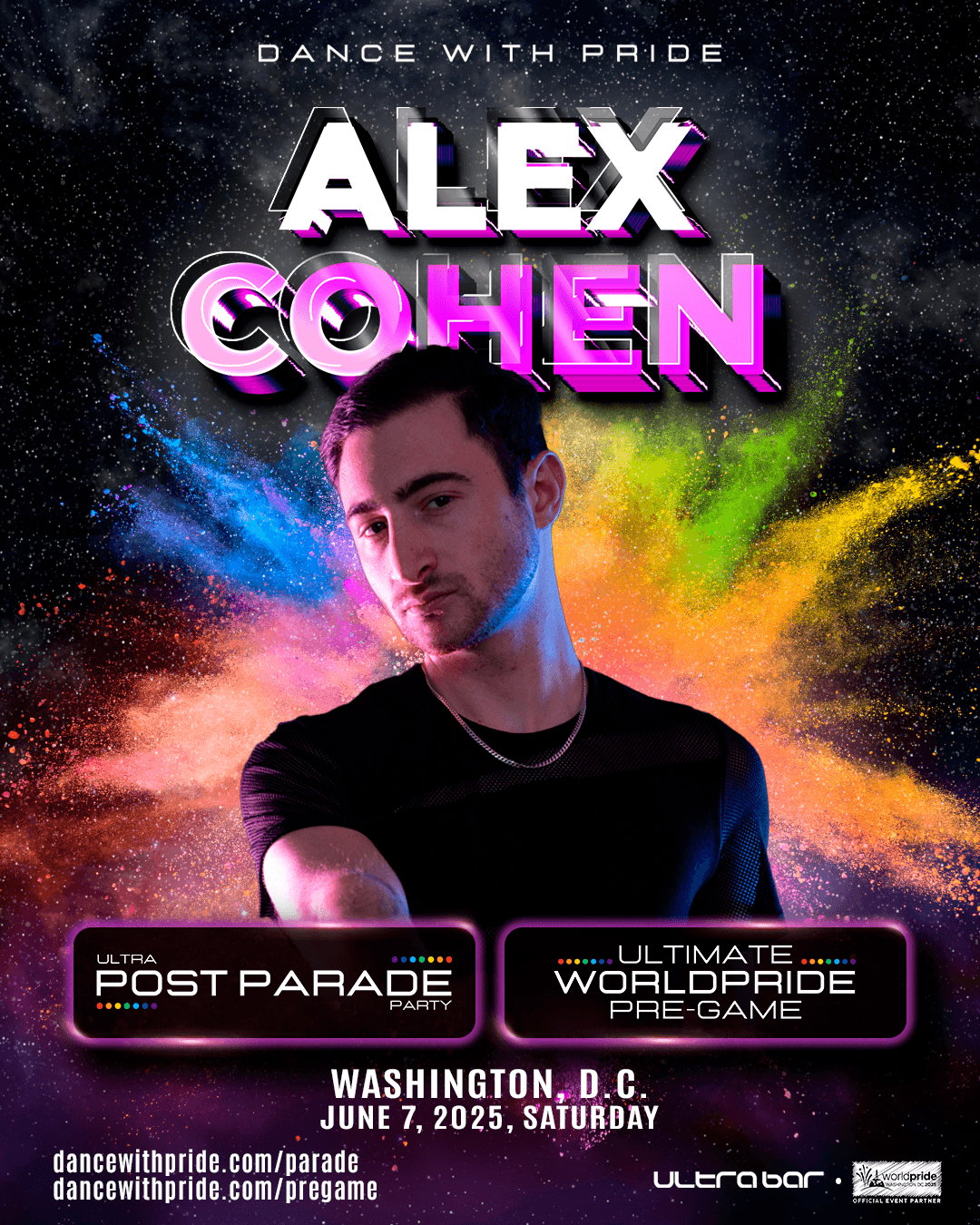Alex plays in the nation's capital as part of the official World Pride Celebration. Catch him after the parade and before the mainstage festival at DC's iconic megaclub!