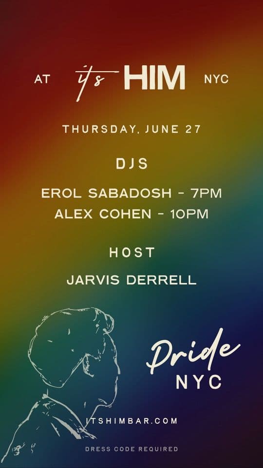 DJ Alex Cohen spins a Thursday night pride kick off party featuring all your favorite hits, in Hell's Kitchen's newest venue!
