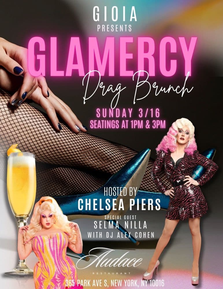 Chelsea Piers and DJ Alex Cohen present their biweekly brunch at the delicious Italian resturaunt Audace! Special guests every week with seatings at 1 and 3PM! Reservations available here!